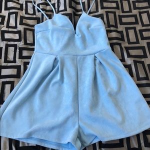 Blue Suede Romper